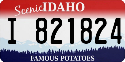 ID license plate I821824