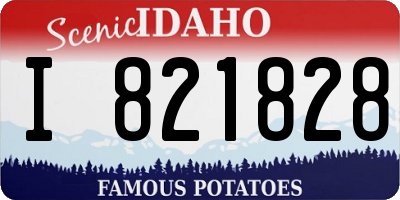 ID license plate I821828