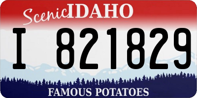 ID license plate I821829