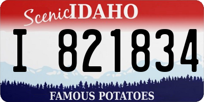 ID license plate I821834