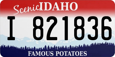 ID license plate I821836