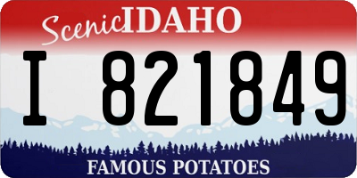 ID license plate I821849