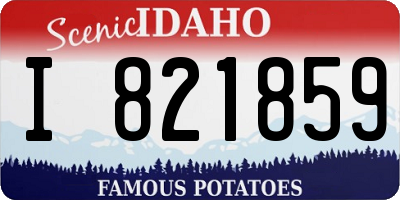 ID license plate I821859