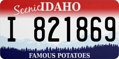 ID license plate I821869