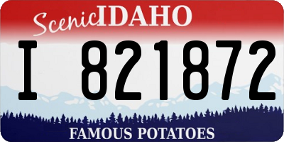 ID license plate I821872