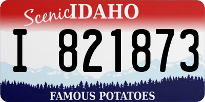 ID license plate I821873