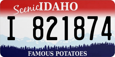 ID license plate I821874