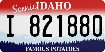 ID license plate I821880