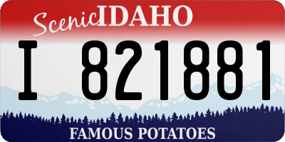 ID license plate I821881