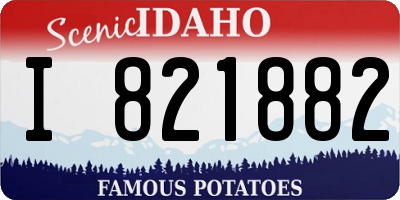 ID license plate I821882