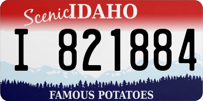ID license plate I821884