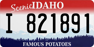 ID license plate I821891