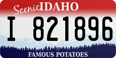 ID license plate I821896
