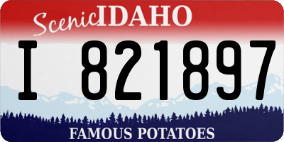 ID license plate I821897
