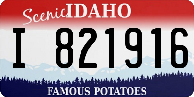 ID license plate I821916