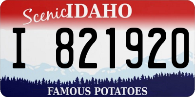 ID license plate I821920