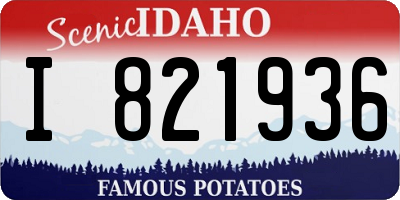 ID license plate I821936