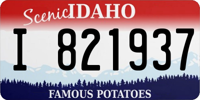 ID license plate I821937