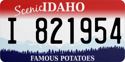 ID license plate I821954