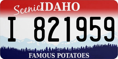 ID license plate I821959