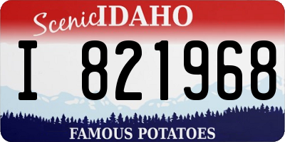 ID license plate I821968