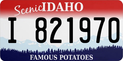 ID license plate I821970