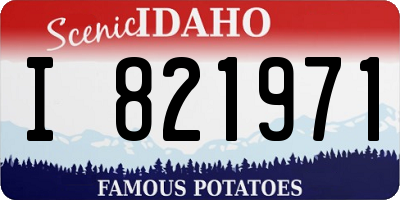 ID license plate I821971