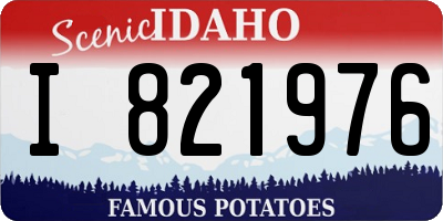 ID license plate I821976