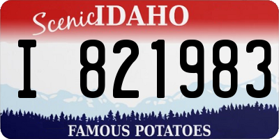 ID license plate I821983