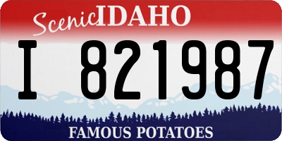 ID license plate I821987