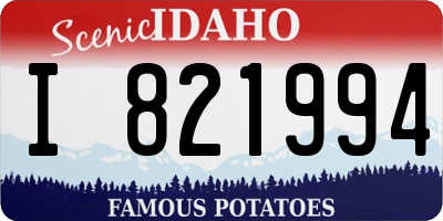 ID license plate I821994
