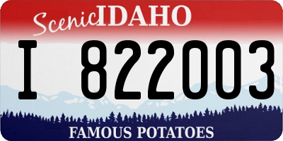 ID license plate I822003