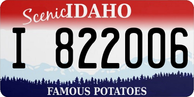 ID license plate I822006