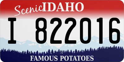 ID license plate I822016
