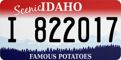 ID license plate I822017