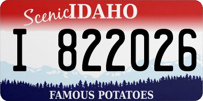 ID license plate I822026