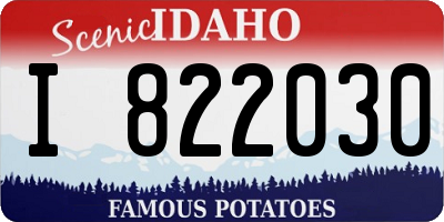 ID license plate I822030