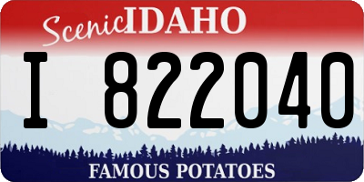 ID license plate I822040
