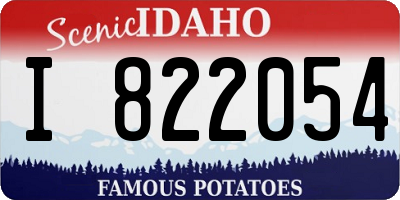 ID license plate I822054