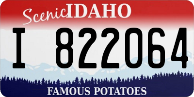ID license plate I822064