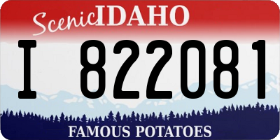 ID license plate I822081