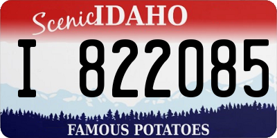 ID license plate I822085