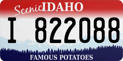 ID license plate I822088
