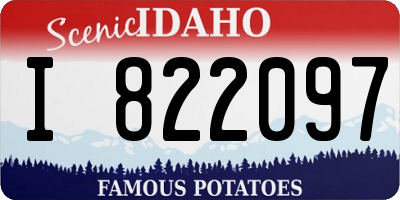 ID license plate I822097