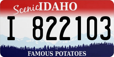 ID license plate I822103