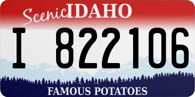 ID license plate I822106