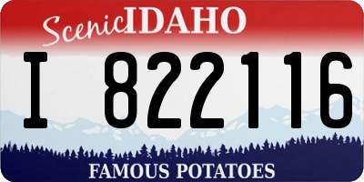 ID license plate I822116