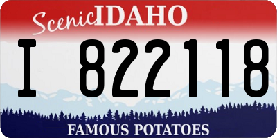 ID license plate I822118