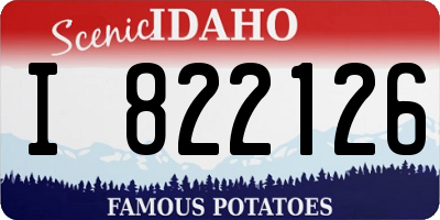 ID license plate I822126