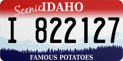 ID license plate I822127